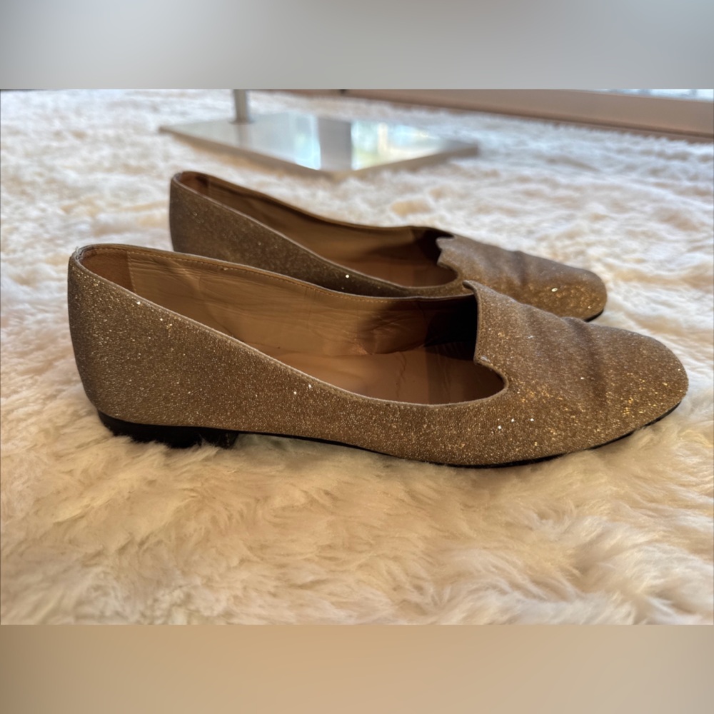 Hermes Shimmering Gold Flats